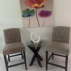 Counter Height Chairs Beige