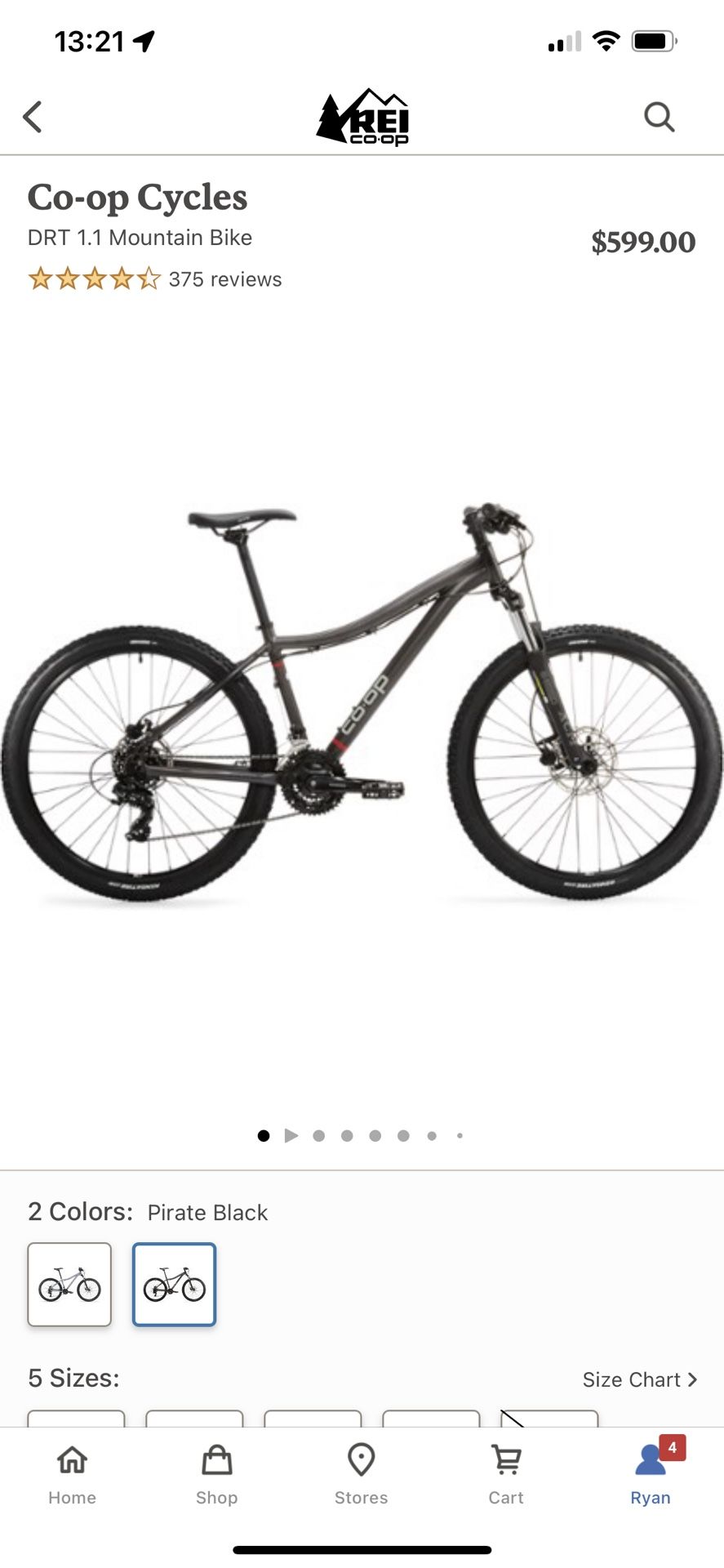 REI Co-op DRT 1.1 mountain bike (black/ XL)