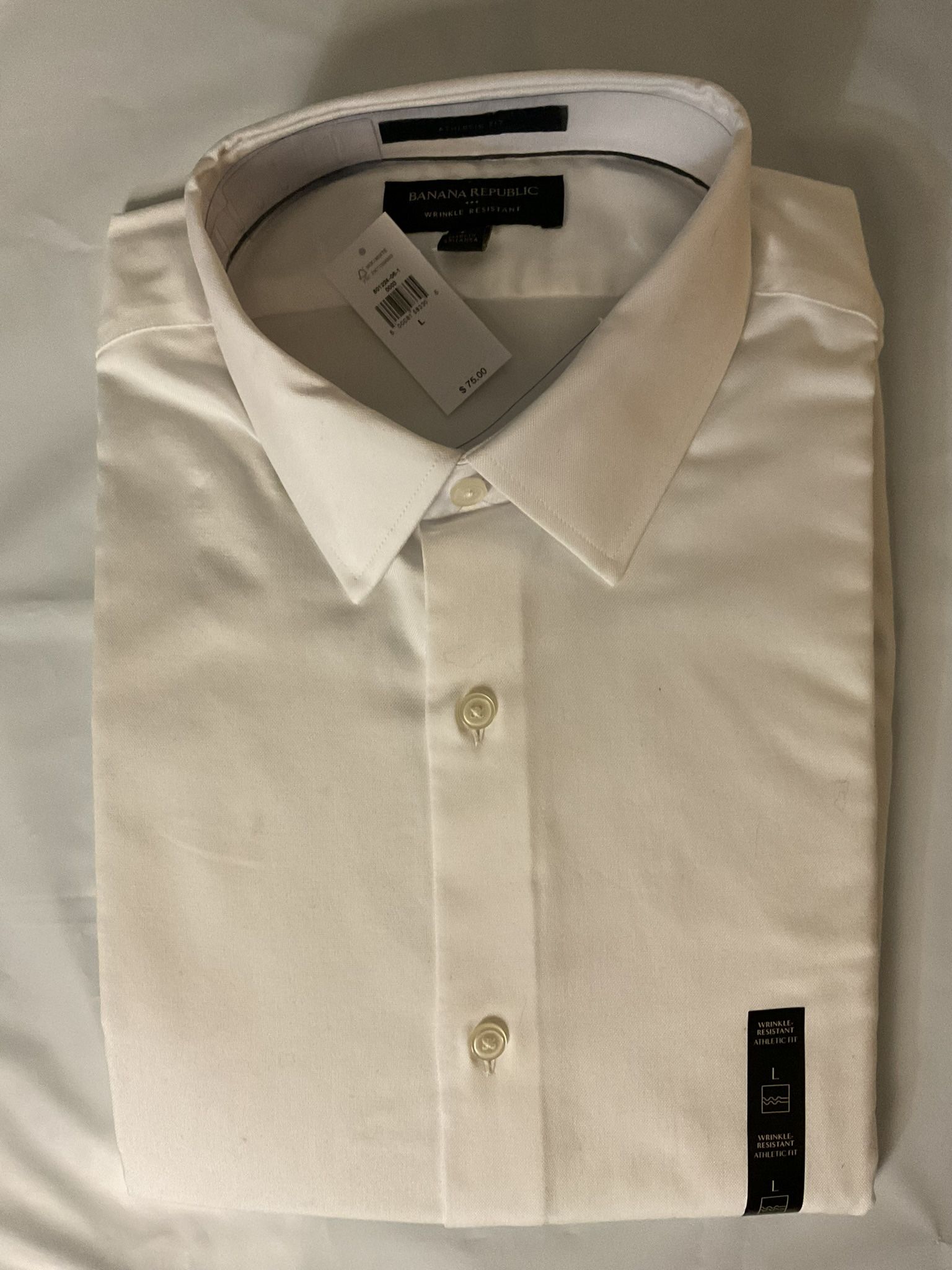 Brand New With Tags Banana Republic WhiteMens Button Up Fancy