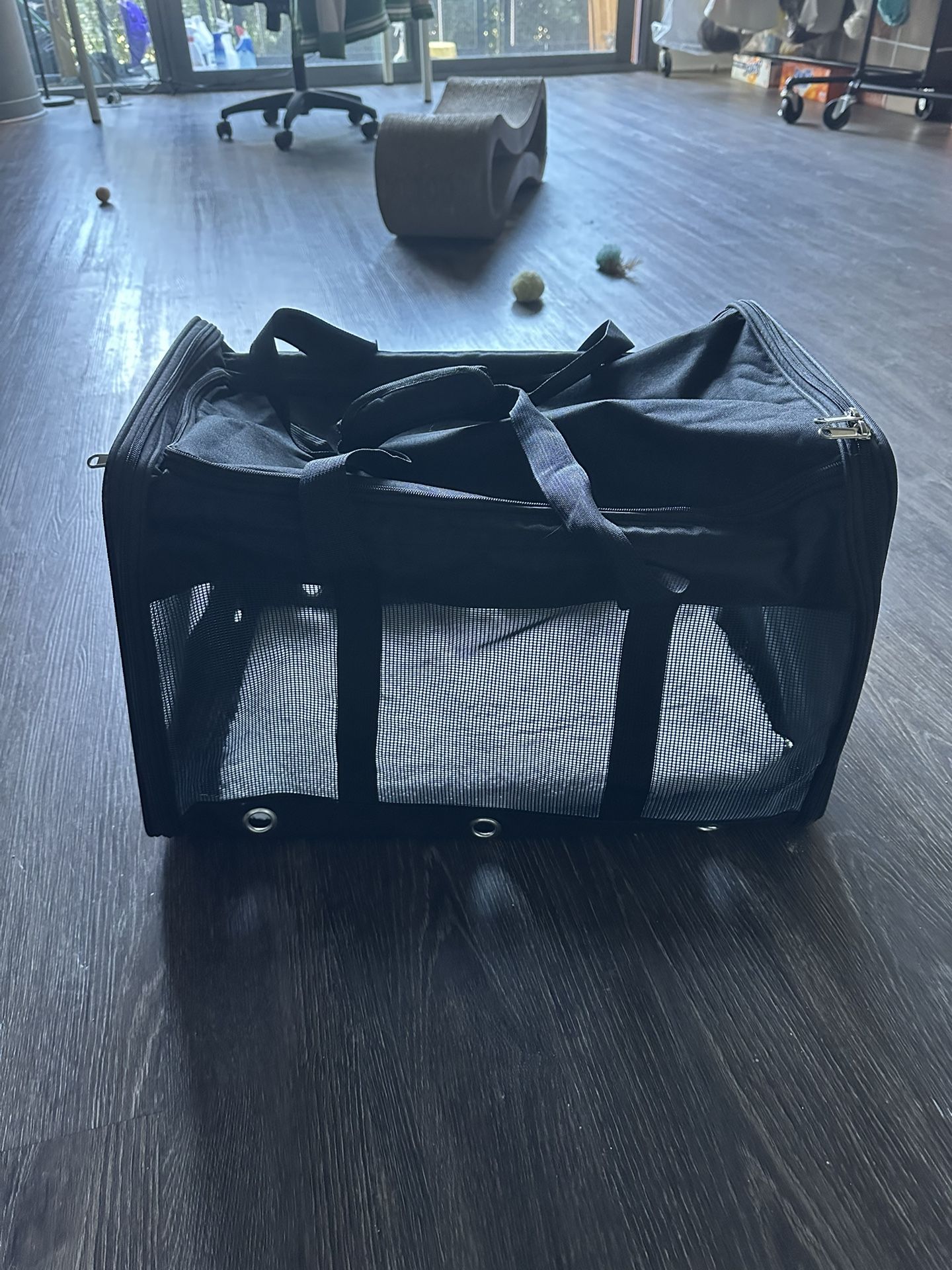 πΎ Soft Sided Cat/Dog Carrier β Collapsible Travel Bag (Black - L)