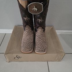 Size 9 original cuello de toro square toe boots