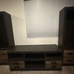 Tv stand and shelves