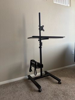Mount-It! Rolling PS5/Computer Cart on Wheels