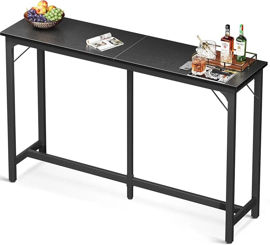 ODK 63 inch Bar Table, Bar Height Pub Table, Counter Height Bar Table, Rectangular High Top Kitchen & Dining Counter Table