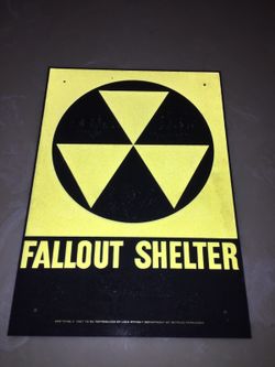 Man Cave Sign Genuine Fall Out Shelter NOS