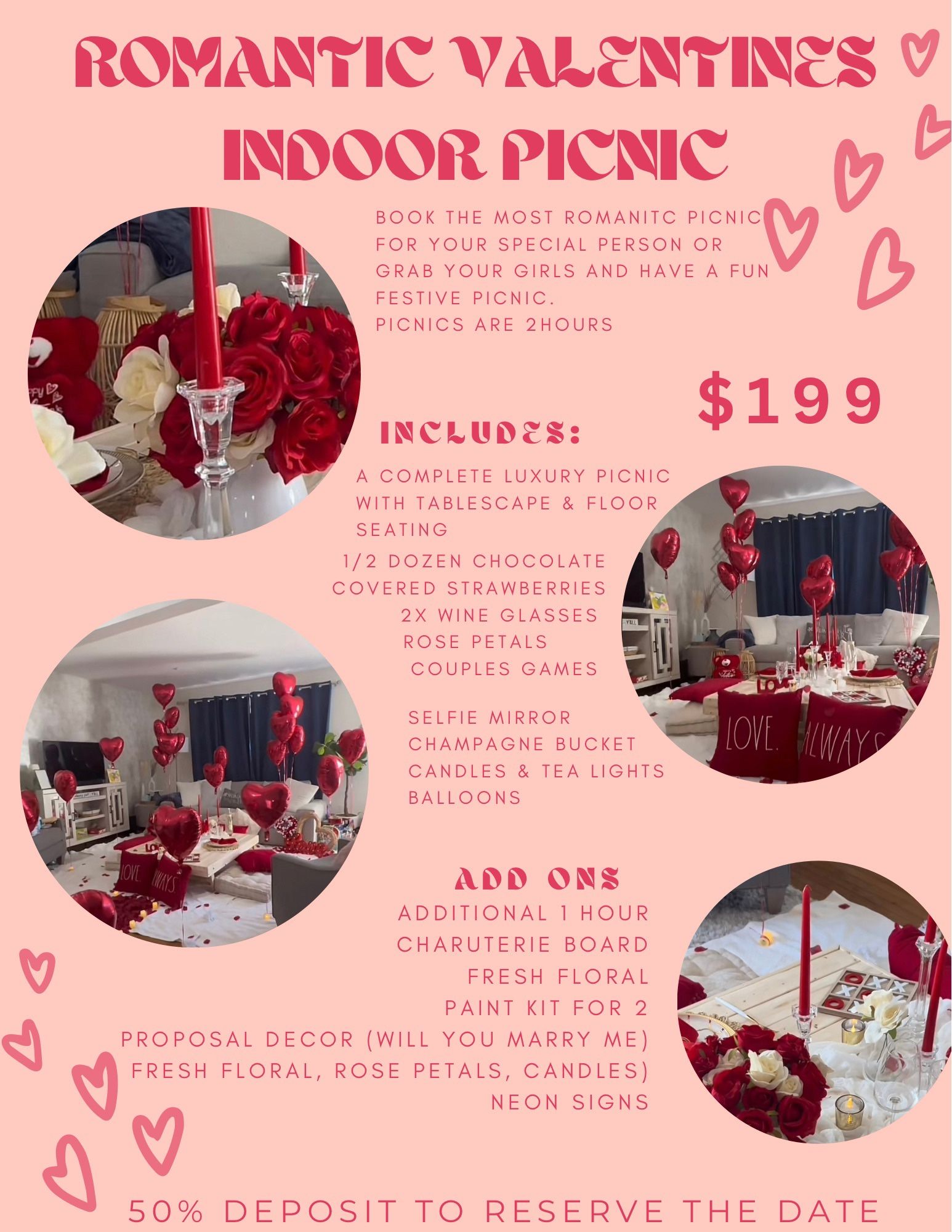 Valentines Romantic Indoor Picnic