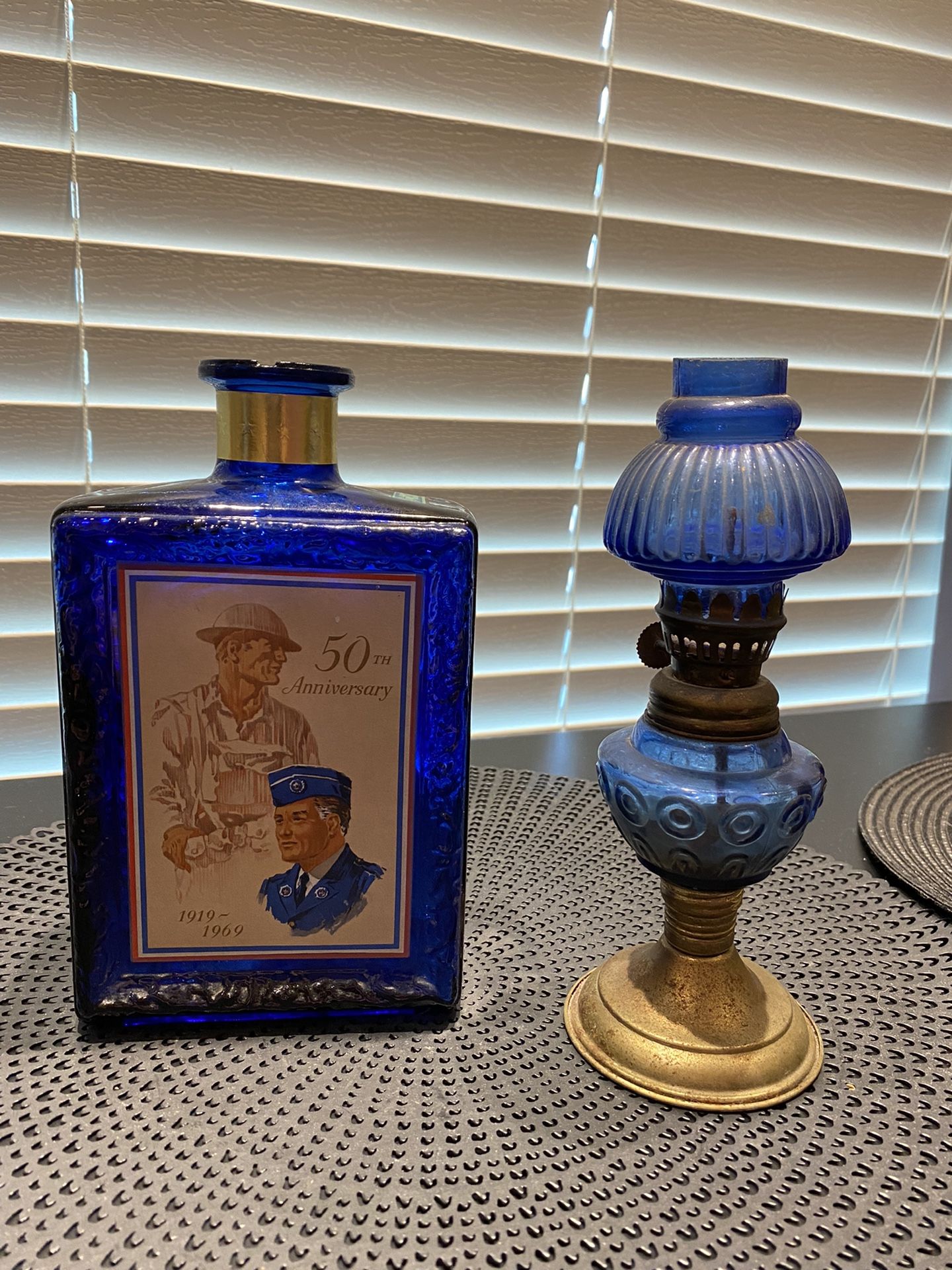 Antique Blue Glass Decor