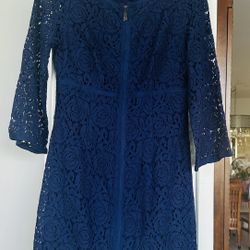 Laundry By Shelli Segal Royal Blue Lace Dress