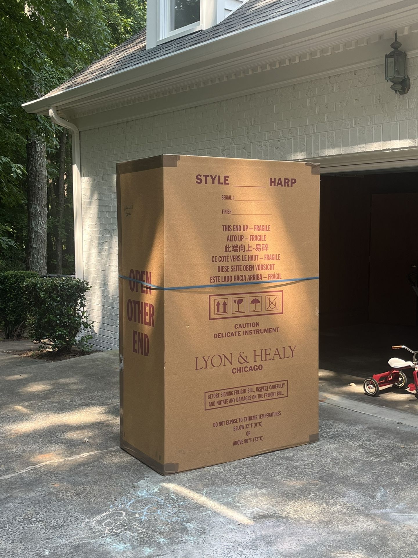 Lyon & Healy Harp Shipping Box – Excellent Condition – Charlotte Pickup
