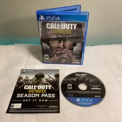 Call of Duty WWII PS4 (Sony PlayStation 4, PS4 2017) CIB, Complete, VG Tested