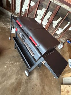 Black Flat Top Gas Griddle with Hood