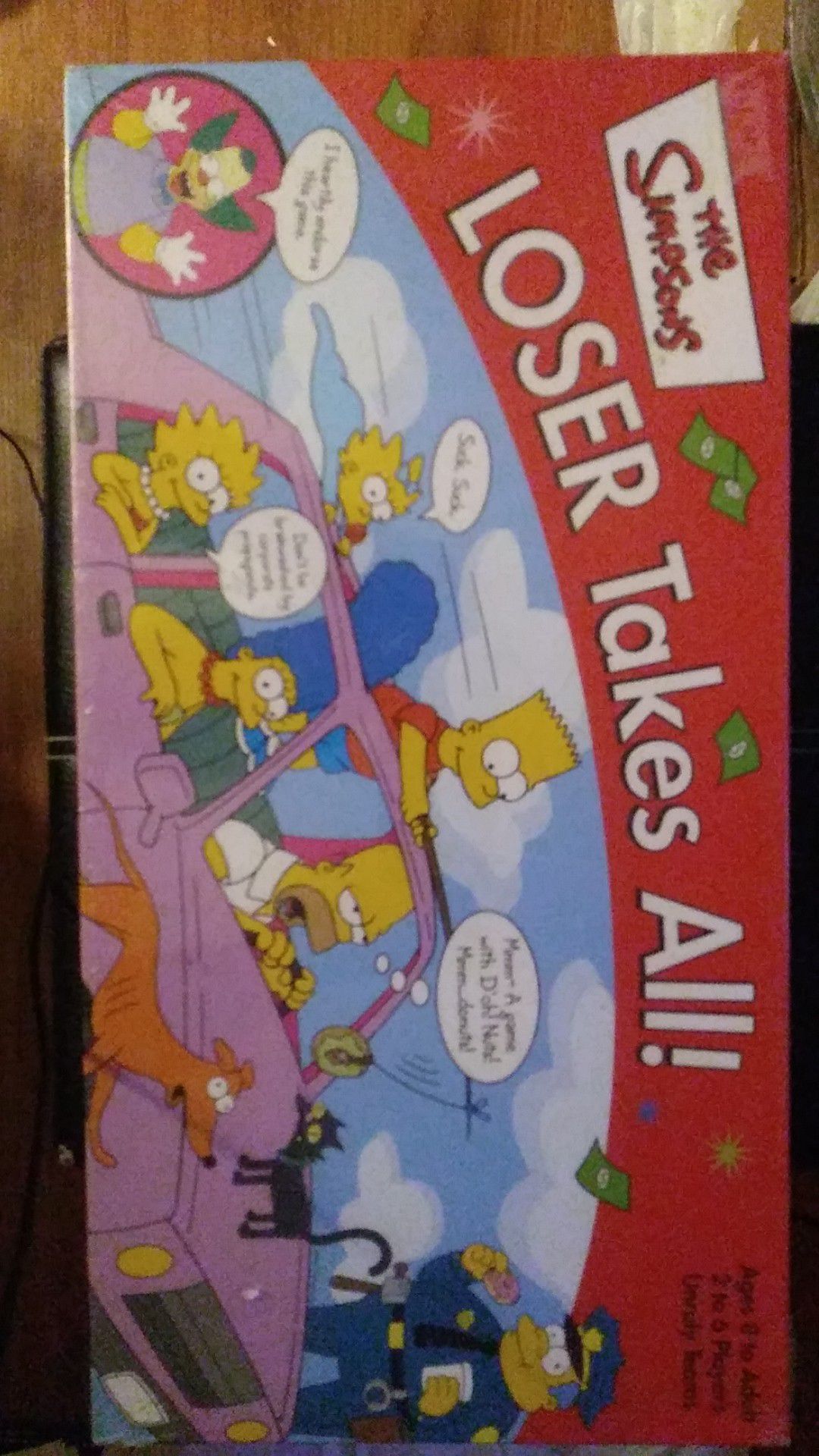 The Simpsons: Loser Takes All board game -factory sealed -circa 2001