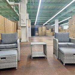 5pc Outdoor Patio Chat Set - WAREHOUSE CLOSEOUT- BRAND NEW