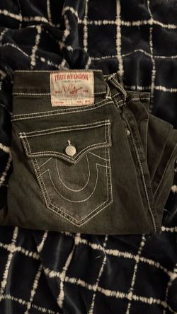 Men’s Black/Dark Grey True Religion BOOTCUT Jeans Size 31