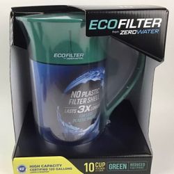 ZERO WATER ZP-010ECO EcoFilter Water Filter Pitcher 10 Cup Capacity