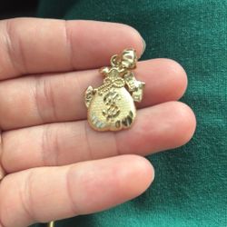 Gold Money Bag Pendant