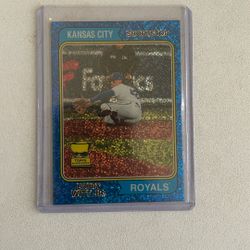 2023 Topps Chrome Chrome Heritage Blue Sparkle Bobby Witt Jr. Rookie RC Cup