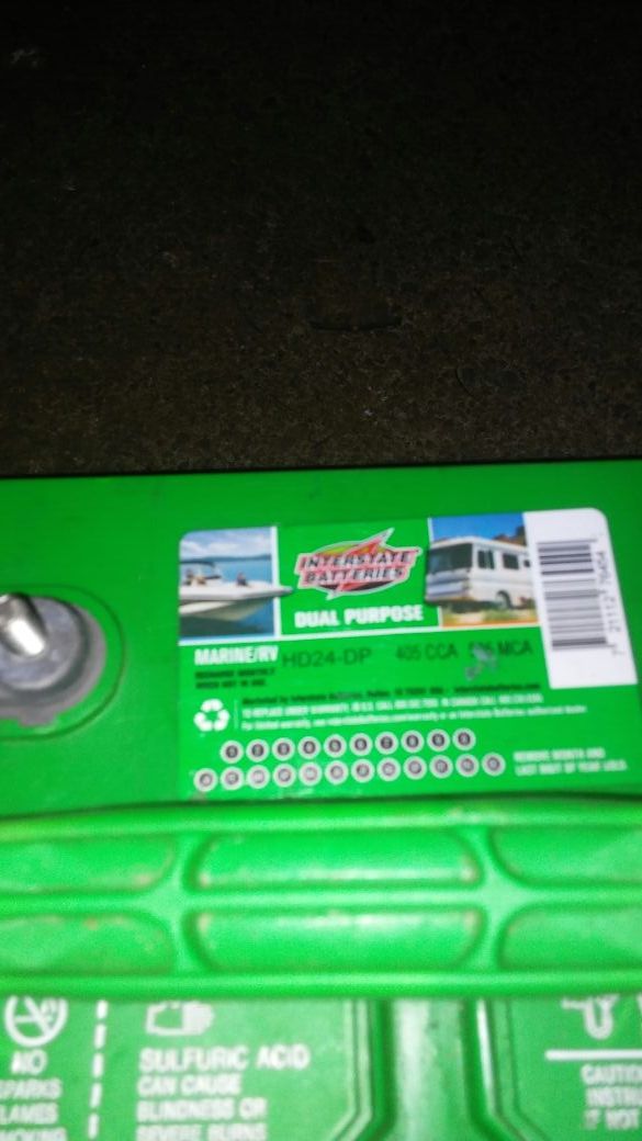 New interstate hd24dp 405cca 505mca marine/rv battery for Sale in