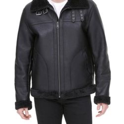Tommy Hilfiger Men Faux Leather FleeceLined Jacket