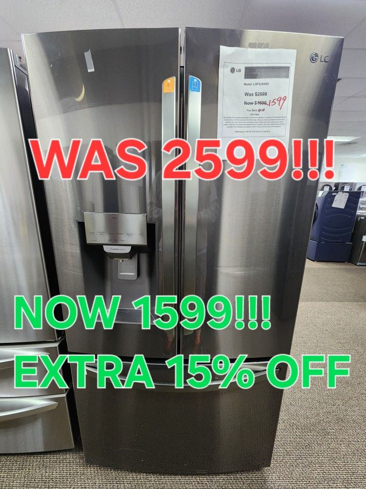 LG 28CF REFRIGERATOR 1599! EXTRA 15% OFF! 0 DOWN 0% FINANCING! 1YR WARRANTY! 48HR DELIVERY!