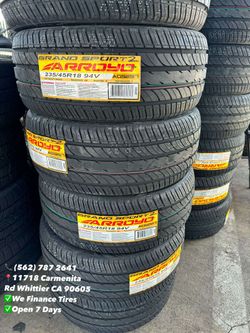 235/45R18 Arroyo Set of Tires Installed and Balanced Set de Llantas Nuevas Instaladas y Balanceadas