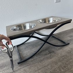Elevated Dog Feeder. Dog Feeding Station. Pet Bowl Stand. 
