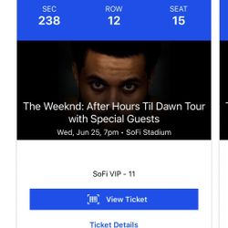 The Weeknd Concert tickets