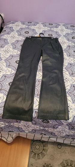 Black Leather lauren jeans by Ralph lauren