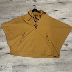 Champion Black Edition Cape Poncho Mens Medium Beige FW25 Sample