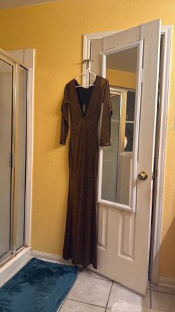 Copper and black evening dress size 2-4