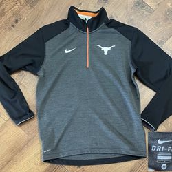 Nike University Of Texas UT Quarter 1/4 Zip Pullover Mens Sz Medium 