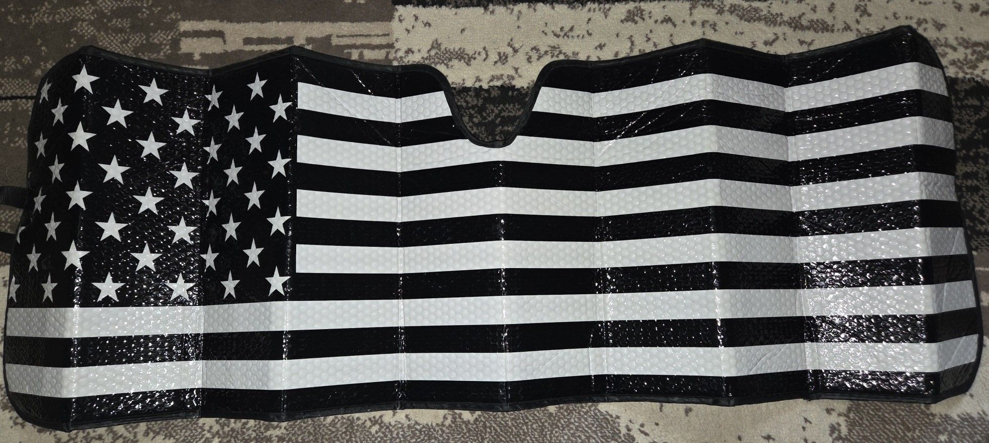 Stars & Stripes Windshield Sun Visor Sun Shade for Jeep Wrangler - Like New