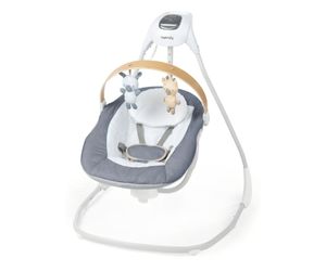 Ingenuity SimpleComfort Compact Baby Swing, Rotating Seat Swings in 3 Directions, 6 Speeds, 8 Melodies & 3 Nature Sounds, Ages 0-9 Months.... LIKE NEW