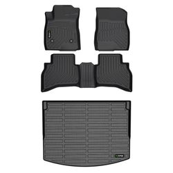 All Weather Floor Mats for 2021-2024 2025 Chevy Trailblazer AWD & Cargo Liner(Only Fit Cargo in Upper Deck Position) Full Set Accessories - Black