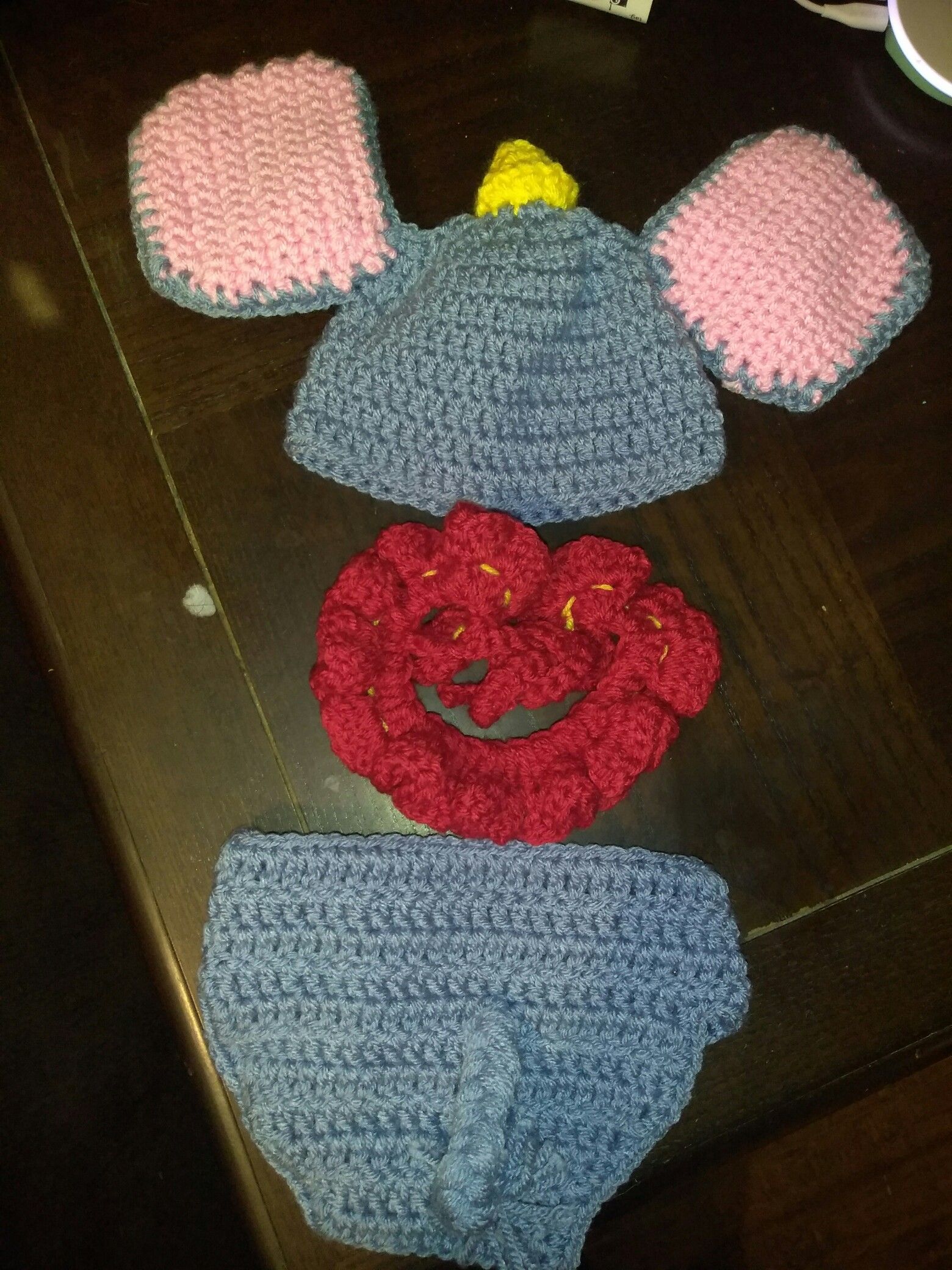 Adorable handmade New born Dumbo outfit