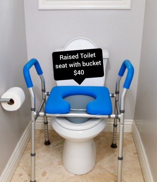 Raised Toilet Seat With Bucket🚽$40