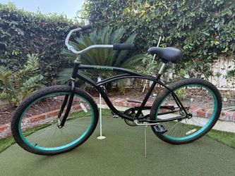 🚲 Bikedas Beach Cruiser – Black w/ Teal Rims