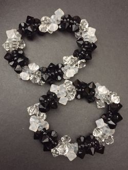 2 Fancy bead stretch bracelets