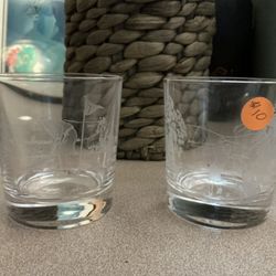 Vintage Etched Crystal Glasses designed by Rodney Shackell