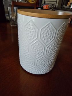 Storage jar cookie jar nuts jar with bamboo lid