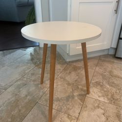 White and wooden night stand