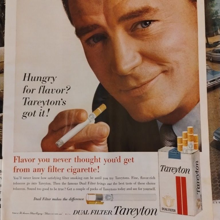 terrington cigarettes Vintage Tareyton Cigarettes color ad for Sale in Auburn, WA