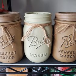 Pint Size Chalk Painted Mason Jars, Each