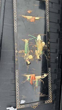 Chinese Black Lacquer Decorative Wall Panel