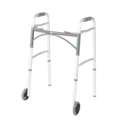 REDUCED Drive Deluxe Folding Walker 2 Button, 5” wheels, new Tray