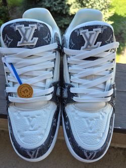 Louis Vuitton Louis V Trainer Denim Monogram Sneakers
