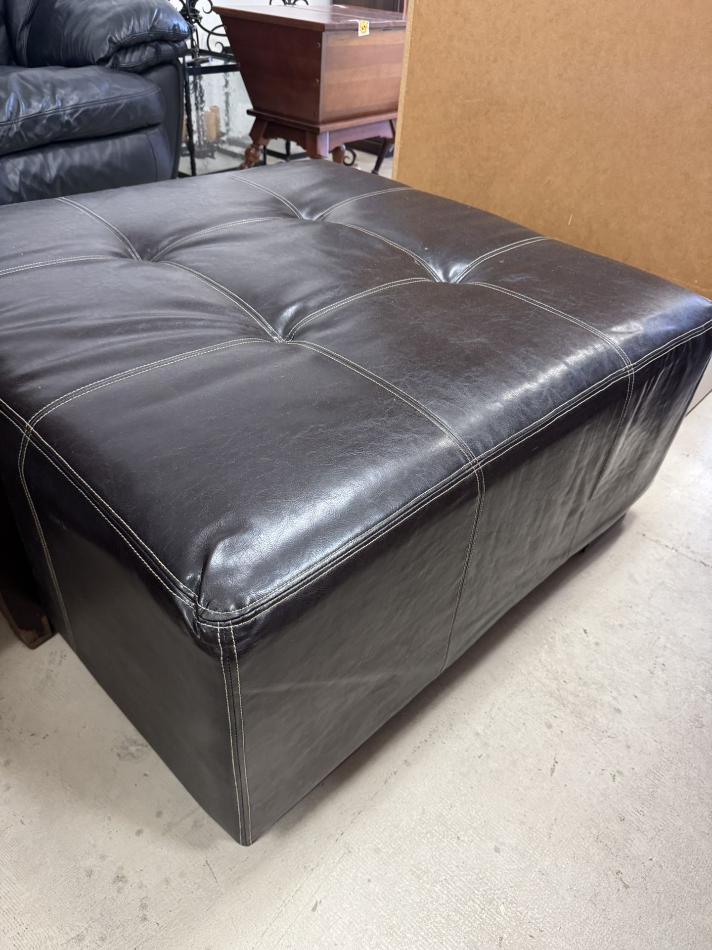 Brown Ottoman - 36” x 36”  - No Rips 