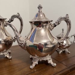Silver plate coffee and tea service