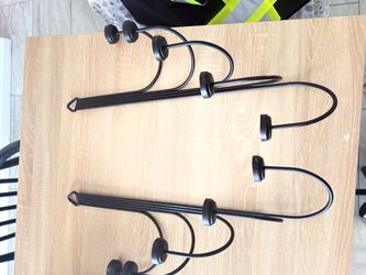 Black Metal Pants Hangers Set
