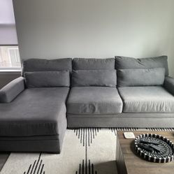 Value City Furniture “Winston” 2 Piece Sectional With Chaise